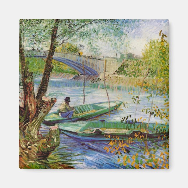 Íman Van Gogh Pesca na Primavera, Pont de Clichy (Frente)