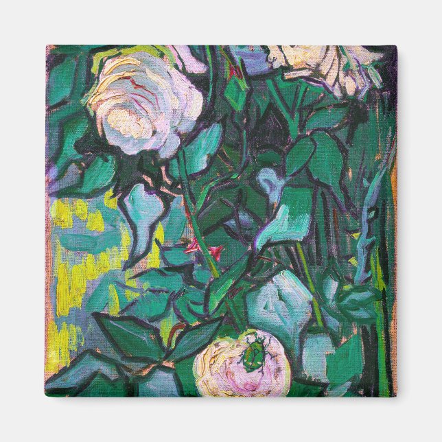 Íman Van Gogh Pink Roses (Frente)