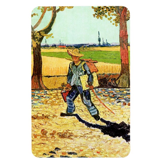 Íman Van Gogh: Pintor a caminho do trabalho (Vertical)