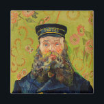 Íman Van Gogh Postman. Retrato impressionismo<br><div class="desc">O ímã Van Gogh "The Postman (Joseph Roulin)". Impressionismo retrata arte.</div>