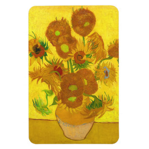 Íman Van Gogh Quinze Girassóis Em Uma Arte Bela Vaso