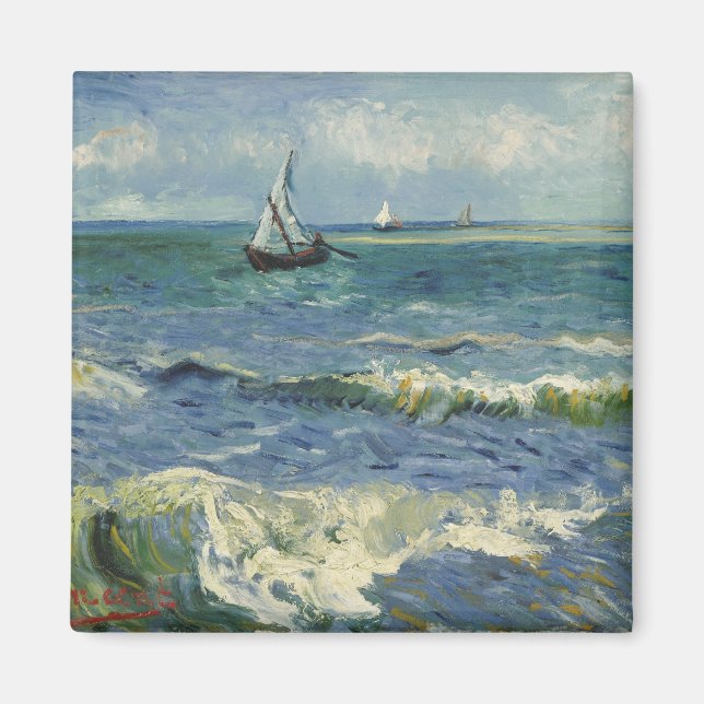 Íman Van Gogh Seascape em Saintes Maries de la Mer (Frente)