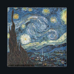 Íman Van Gogh Starry Night<br><div class="desc">Vincent Van Gogh Starry Night,  obra-prima,  trabalho de arte de vintage em produtos modernos do Zazilicious</div>