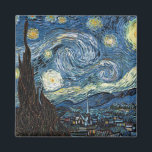 Íman Van Gogh Starry Night<br><div class="desc">Vincent Van Gogh Starry Night,  obra-prima,  trabalho de arte de vintage em produtos modernos do Zazilicious</div>