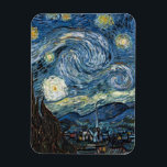 Íman Van Gogh Starry Night<br><div class="desc">Vincent Van Gogh Starry Night,  obra-prima,  trabalho de arte de vintage em produtos modernos do Zazilicious</div>