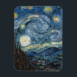 Íman Van Gogh Starry Night<br><div class="desc">Vincent Van Gogh Starry Night,  obra-prima,  trabalho de arte de vintage em produtos modernos do Zazilicious</div>