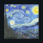 Íman VAN GOGH Starry Night<br><div class="desc">"van gogh vincent",  noite estrelada,  "pintura famosa",  vintage,  estrelas,  céu,  "bela arte",  azul</div>