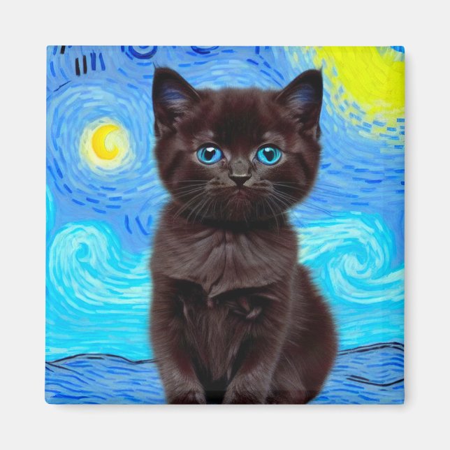 Íman Van Gogh Starry Night Black (Frente)