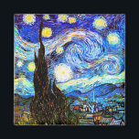 Íman Van Gogh Starry Night Fine Art<br><div class="desc">Starry Night,  belas artes de Vincent van Gogh.</div>