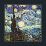 Íman Van Gogh Starry Night Fine Art<br><div class="desc">Starry Night,  belas artes de Vincent van Gogh.</div>