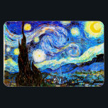 Íman Van Gogh Starry Night Fine Art<br><div class="desc">Starry Night,  o mais famoso quadro do mestre holandês do impressionista Poste Vincent van Gogh. Uma ciprestes solitária,  uma vila dormindo,  e um céu que brilha com estrelas. Impressionismo poste a pintura de arte espirituosa religiosa religiosa cristã inspiradora.</div>