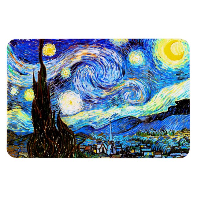 Íman Van Gogh Starry Night Fine Art (Horizontal)