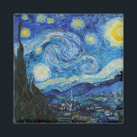 Íman Van Gogh Starry Night. Impressionismo arte de vint<br><div class="desc">O ímã Van Gogh "A Noite Estrelada".</div>