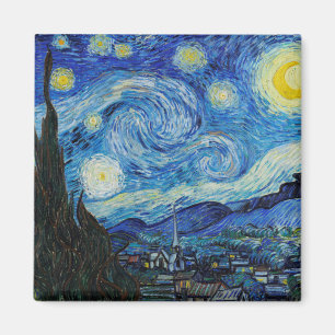Íman Van Gogh Starry Night. Impressionismo arte de vint