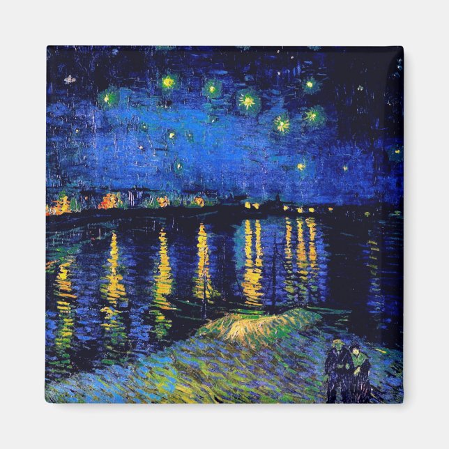 Íman Van Gogh Starry Night Over Rhone (F474) Fine Art (Frente)