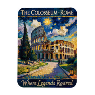 Íman Van Gogh Starry Night Roma Colosseum Itália Viagem