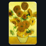 Íman Van Gogh Sunflower Magnet<br><div class="desc">Magneta Van Gogh Sunflower. Pintura a óleo na canvas de 1888. Vase com Quinze Girassóis é um dos mais amados trabalhos da vida de Vincent Van Gogh. O brilhante uso dos amarelos evoca calmamente o fim do verão. Um presente de excelente para fãs de girassóis, Van Gogh, impressionismo, e arte...</div>
