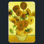 Íman Van Gogh Sunflower Magnet<br><div class="desc">Magneta Van Gogh Sunflower. Pintura a óleo na canvas de 1888. Vase com Quinze Girassóis é um dos mais amados trabalhos da vida de Vincent Van Gogh. O brilhante uso dos amarelos evoca calmamente o fim do verão. Um presente de excelente para fãs de girassóis, Van Gogh, impressionismo, e arte...</div>