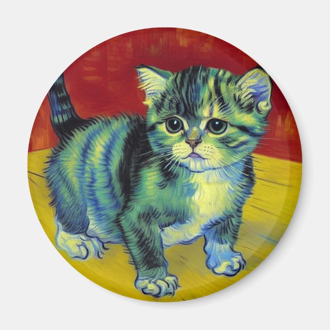 Íman Van Gogh Tabby Cat (Frente)