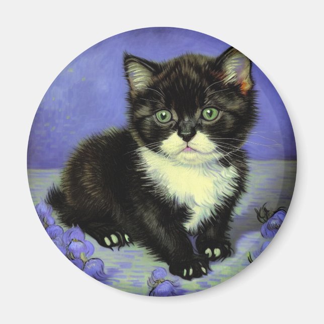 Íman Van Gogh Tuxedo Kitten (Frente)