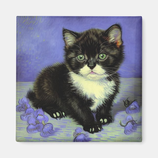 Íman Van Gogh Tuxedo Kitten (Frente)