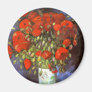 Íman Van Gogh: Vaso com papoilas vermelhas