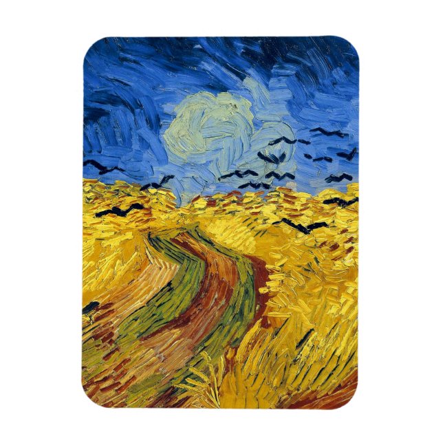 Íman Van Gogh Wheat Campos Famoso Impressionismo (Vertical)