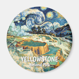 Íman Van Gogh Yellowstone Mammoth Hot Springs Vintage