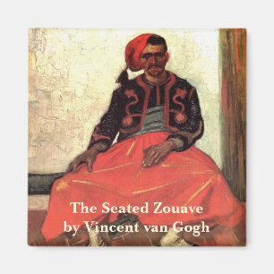 Íman Van Gogh, Zouave Sentado, Arte Impressionista Vint