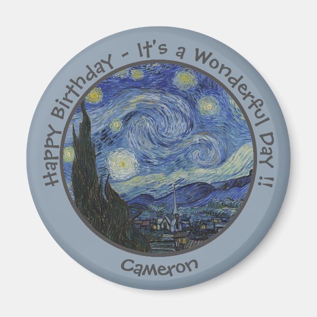 Íman van Gogh's The Starry Night Party Items Collection (Frente)