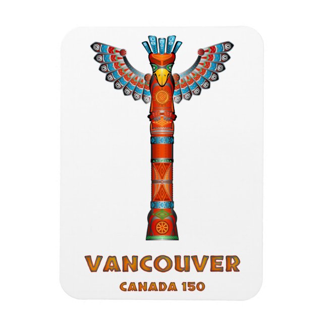 Íman Vancouver (BC) Canadá - Polo Totem (Vertical)