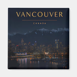 Íman Vancouver Canadá Vistas Noturnas da Montanha