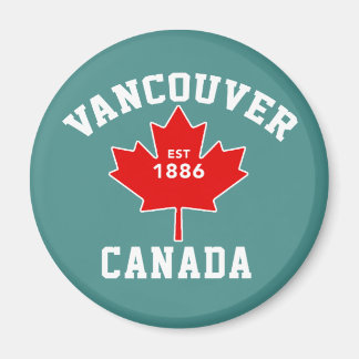 Íman Vancouver Flag Est 1886 Canada Independence Day