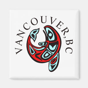 Íman Vancouver Haida Orca Totem Baleia Assassina na Tat