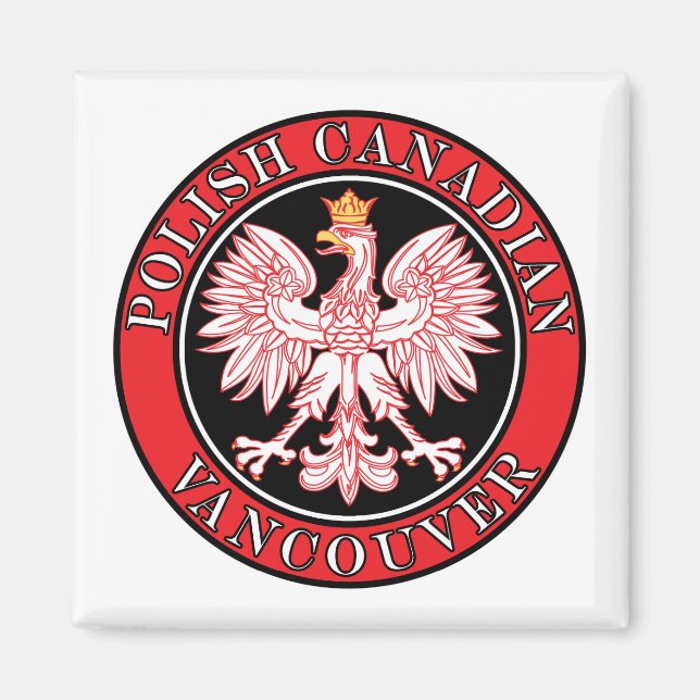 Íman Vancouver polonês águia canadiana (Frente)