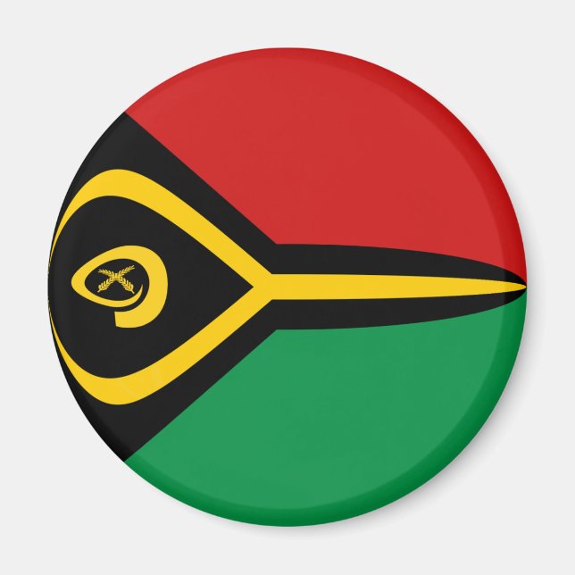 Íman Vanuatu Fisheye Flag Magnet (Frente)