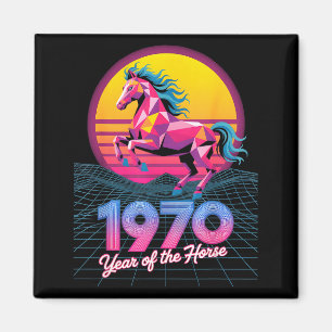 Íman Vaporwave 2026 Ano do Cavalo 1978 48º Aniversário