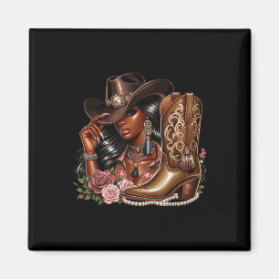 Íman Vaqueira Negra Afro-Americana Ocidental País Tex