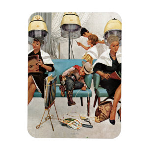 Íman Vaqueiro adormecido no salão de beleza