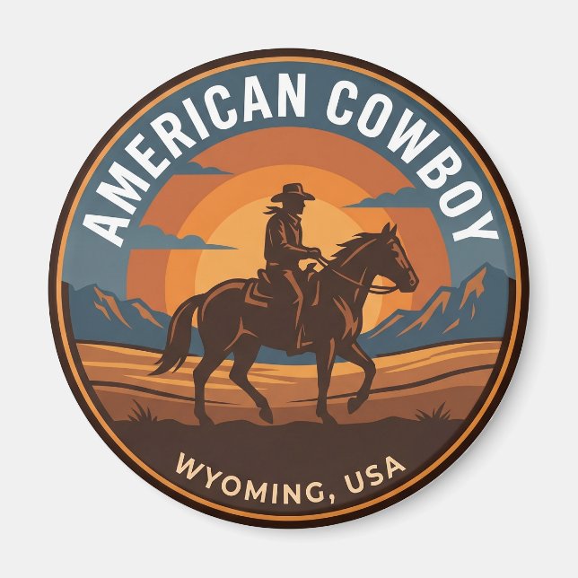 Íman Vaqueiro Americano Wyoming (Frente)