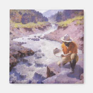 Íman Vaqueiro Antigo, Lavando Ouro, Wyoming por Leigh