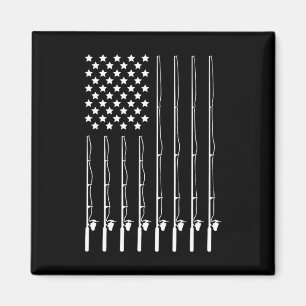 Íman Vara de Pesca Bandeira Americana Patriota Aventure