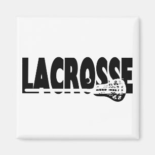 Íman Vara do Lacrosse preto e branco