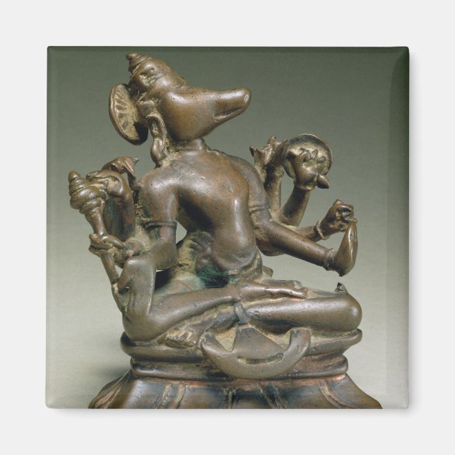 Íman Varaha, Gurjara Pratihara, Tamil Nadu (bronze) (Frente)