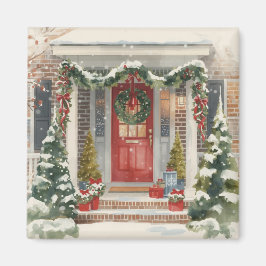 Íman Varanda de Natal nevada fofa