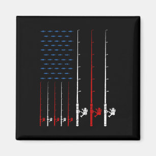 Íman Varas de Pesca Bandeira Americana