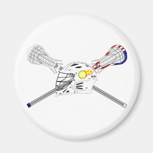 Íman Varas do Lacrosse com capacete