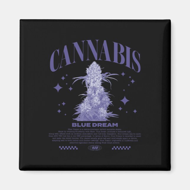 Íman Variedade Híbrida Sativa de Natal Blue Dream (Frente)