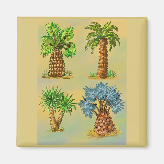Íman Variétés de palmiers en couleurs. (Frente)