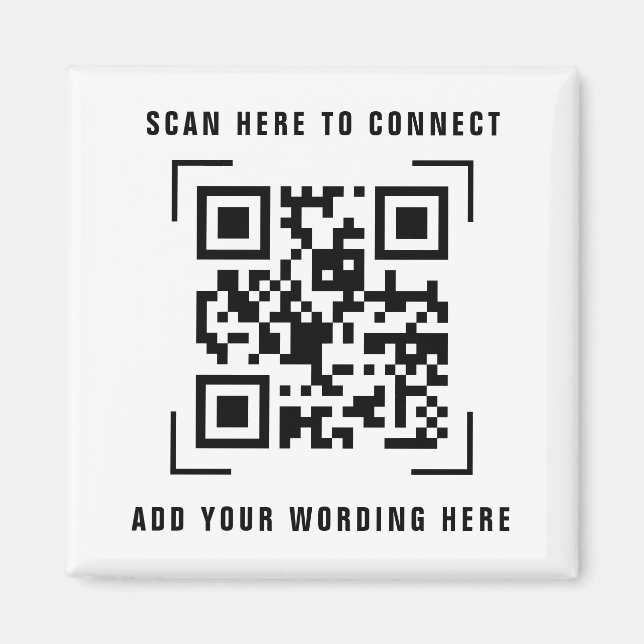 Íman Varredura de Código QR | Ímã Promocional de Logoti (Frente)